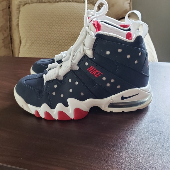 Mens 6.5 Nike Air Max 2 CB 94 Obsidian Blue Gym Red White Olympic Charles Barkle - Picture 3 of 6